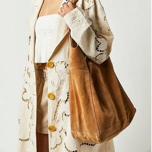Free People Jessa Suede Carryall 100% Leather Bag